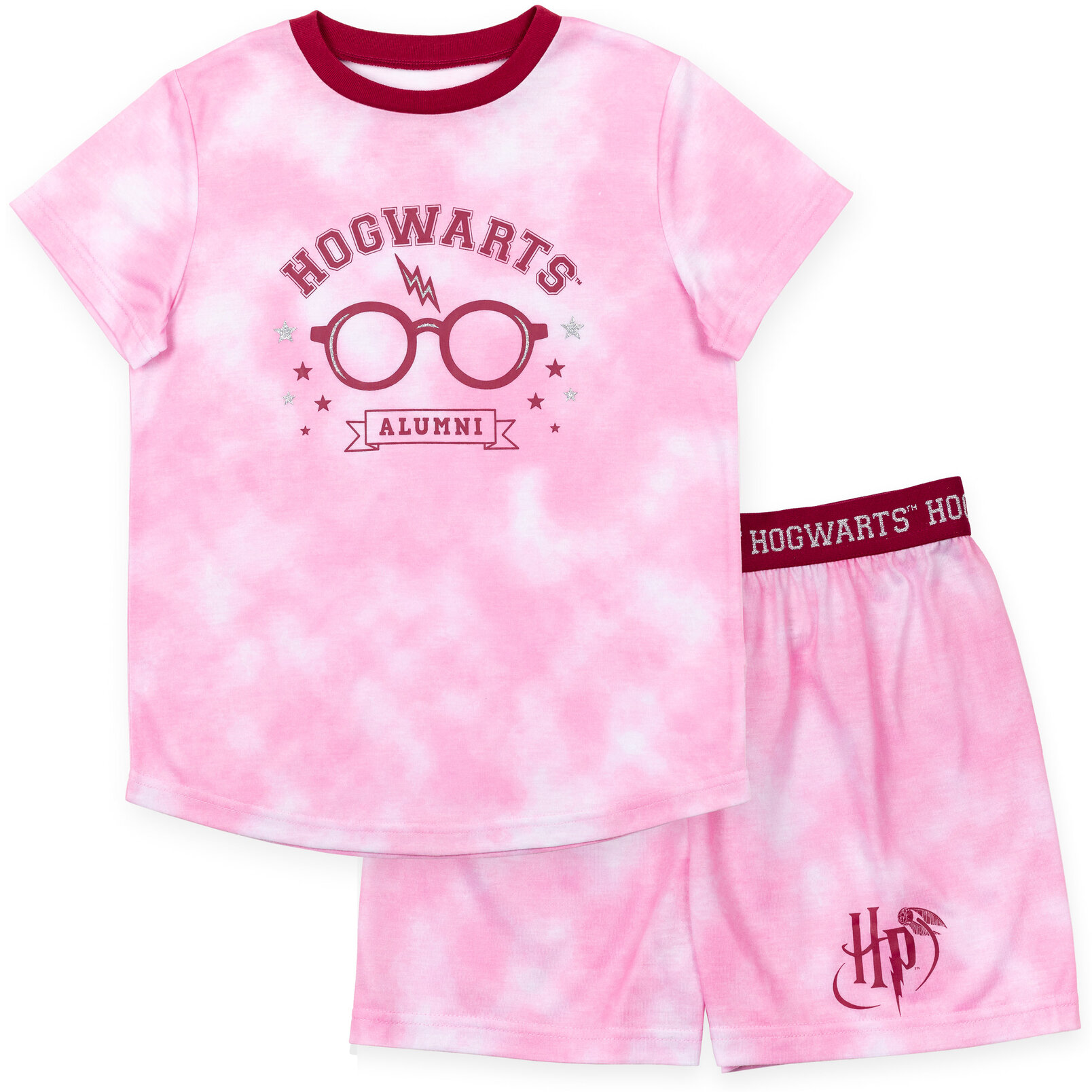 Harry Potter Little Girls Pajama Shirt and Shorts Sleep Set Little Kid to Big Kid